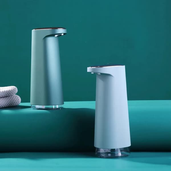 Automatisk sæbedispenser, opvaskemiddeldispenser, 450 ml, USB genopladelig, IPX4 WP, hvid