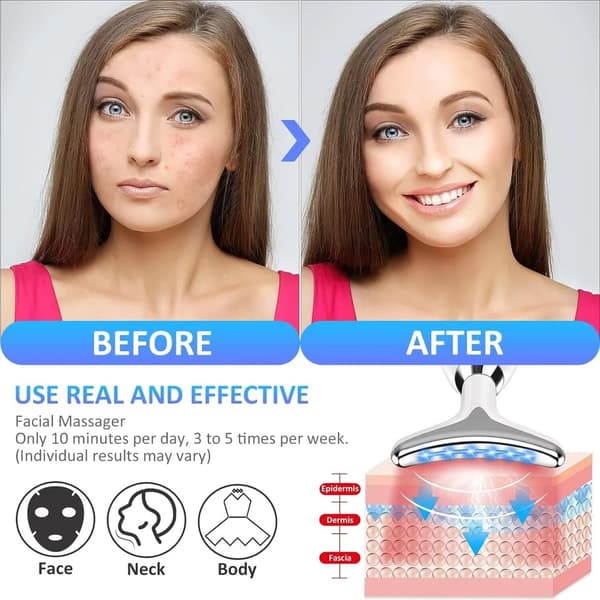 Ansiktsmassager EMS Ansiktsmikroström Anti-aging Ansiktsmassage Hals