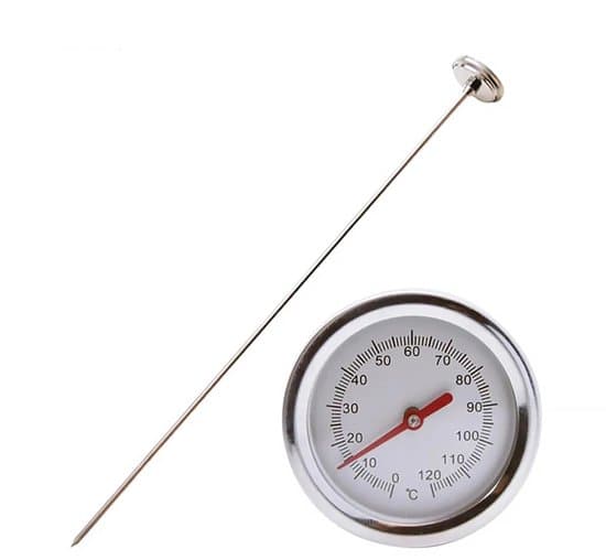 Komposttermometer - Jordtermometer - Måling af kompost - Lang rustfri stålsonde - 50 cm sonde