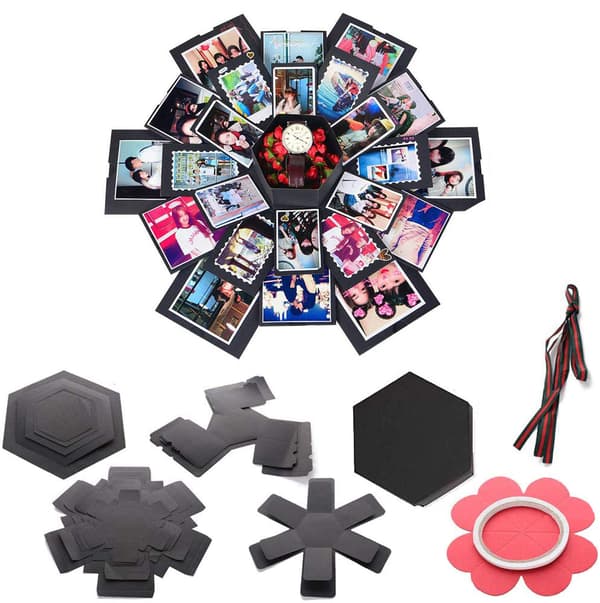Exploding Box - Videohandledning ingår - Exploding Photo Box - Mystery Gift Box - Photo Box