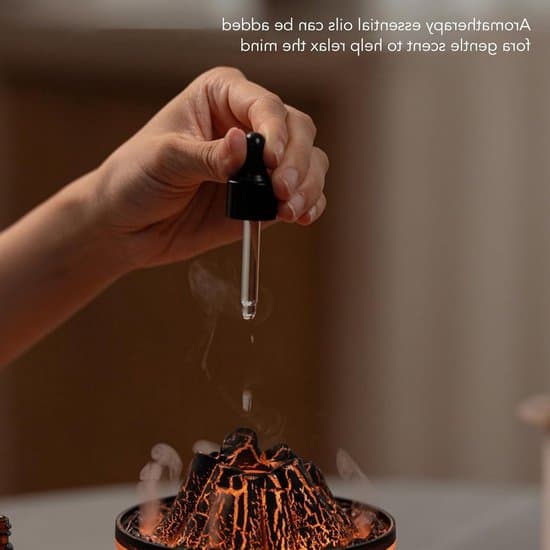 Aromadiffuser med eldig misteffekt och 7 färger - Tyst luftfuktare för eteriska oljor