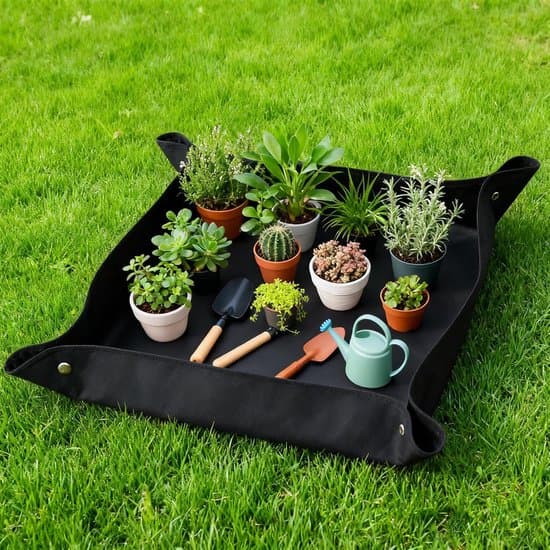1-pak omplantningsmåtte, vandtæt foldbar planteomplantningsmåtte med trykknapper, sort 100x100cm