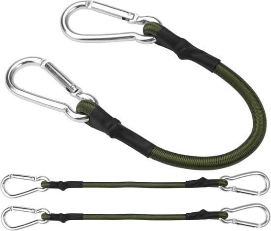 30 cm och 60 cm förstärkta elastiska remmar med karbinhakar, tält, markiser, bagage, utomhus campingutrustning