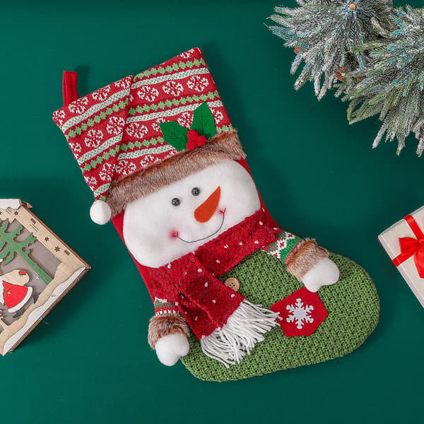 Julepynt gavepose charm - snemand design