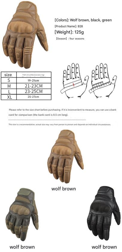Motorcykelhandsker - Touchscreen - Anti-slip - XXL - Sort