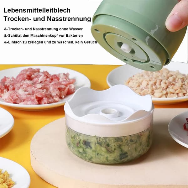 Elektrisk foodprocessor, 250 ml mini hvidløgskværn, grøntsagshakker, multifunktionel hakker