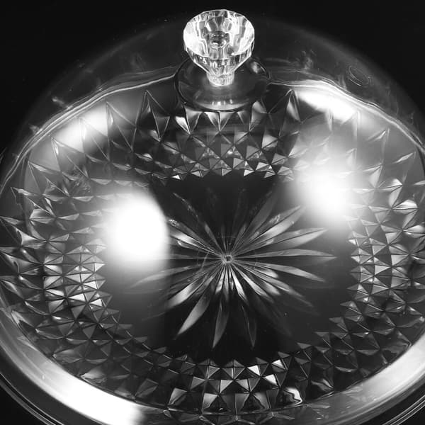 Tårtserveringsfat med transparent lock, dessertställ