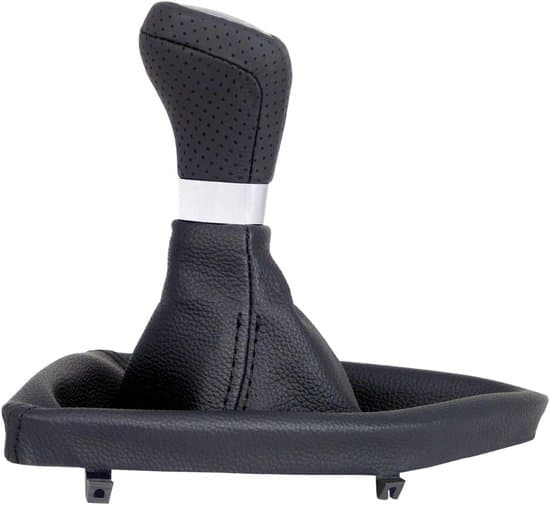 Sort perforeret kunstlæder 6-trins gearknop til BMW 1-serie E81 E82 E87 E88, plug and play, reservedel.