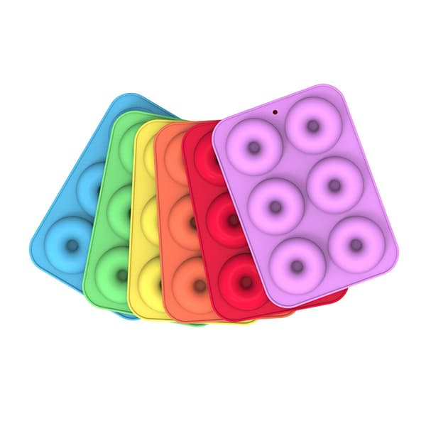 6-led silikone donutform bagekage silikoneform gør-det-selv bageovnform