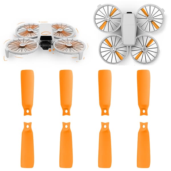 8 støjsvage propel-drone-tilbehør orange