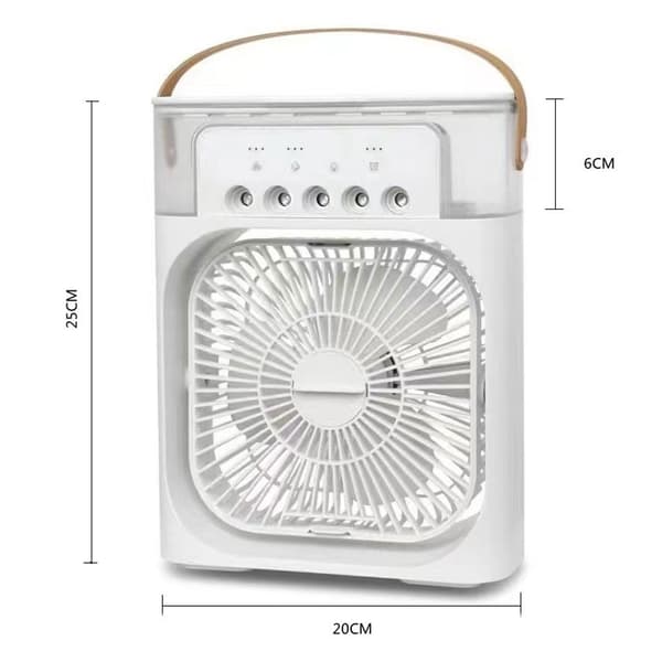 Bærbar Mini Luftkøler Ventilator Klimaanlæg Køling Befugter Skrivebord USB - Sort