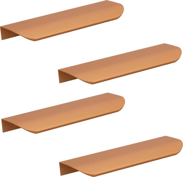 130 mm møbelgreb - 4-delt sæt, runde matsorte aluminiumsgreb til moderne møbeldesign.