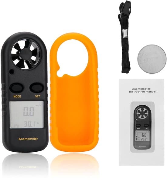 Digital Anemometer - Op til 30 m/s - Udendørs Vindhastighedstester - Gul