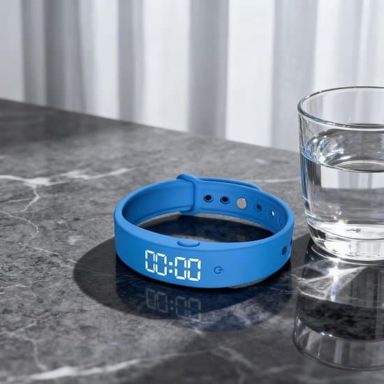 Väckarklocka armband - Timer - Medicinpåminnelse - Tyst larmsystem - 3 larm - Blå