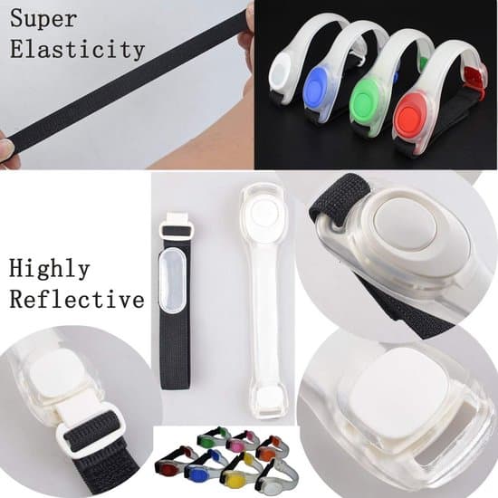 2-pack USB uppladdningsbara LED reflekterande löpararmband för utomhussäkerhet - Blå