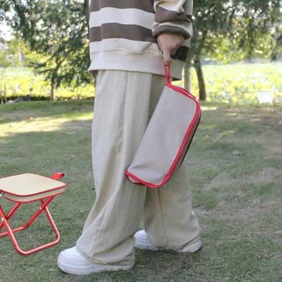 Sammenklappelige campingstole - 2-pak - Sort + Rød