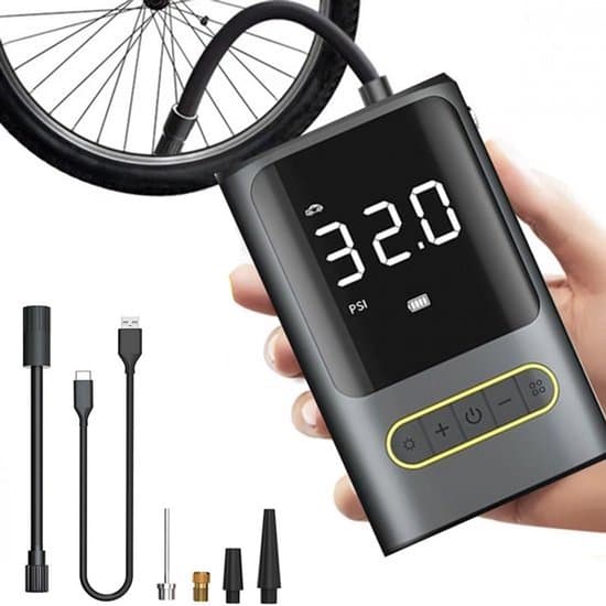Elektrisk bärbar bilcykeldäckpump luftkompressor