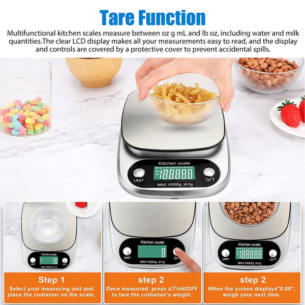 Digital köksvåg multifunktionell 22lb 1g 0.04oz