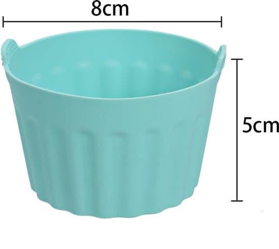 6-delt sæt, silikone muffinforme, airfryer æggeforme, silikone kageforme, non-stick silikone bageforme til afmouldning, silikone bageforme