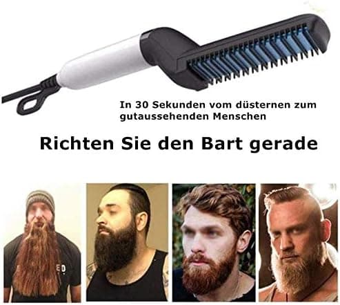 Hårplattång för män, snabbplattande kam, multifunktionell locktång, flexibel
