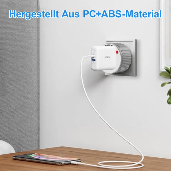 Nedtællingstimerstik med LED-display, 1 minut til 24 timers timer, mini digital timerstik egnet til alle husholdningsapparater.