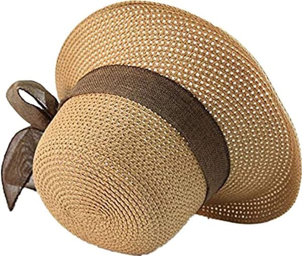 Solhatte til kvinder, stråhatte, sommerhatte, foldbare stråhatte