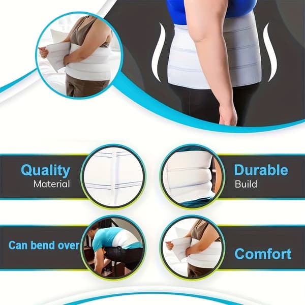 Postpartum abdominalbælte stor størrelse unisex abdominalbælte åndbart elastisk taljebånd postoperativt fast m størrelse