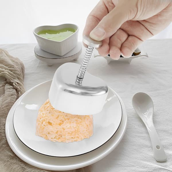 Hjärta Onigiri Form Rostfritt Stål Risbollsform Non-Stick Sushiform