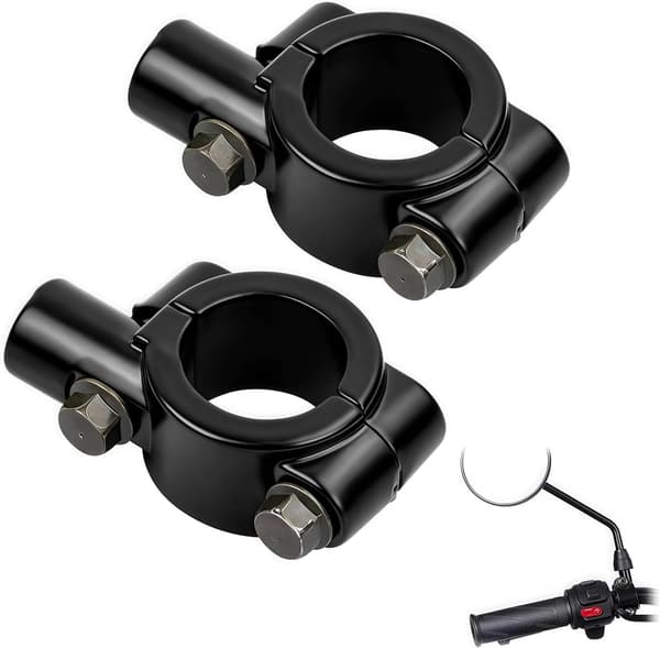 Cykelstyrbeslag, 22/10 mm, sort - todelt sæt