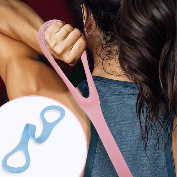 3 modstandsbånd, elastiske bånd til træning, elastiske bånd til arme, skuldre, ryg, bryst, elastiske bånd til fysioterapi (pink + blå)