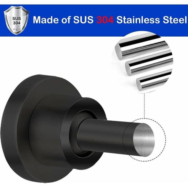 Sort brusehovedholder, 304 SS brusehovedholder, 360° justerbar universal håndbruserholder