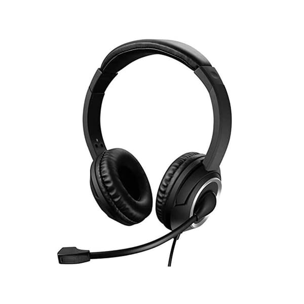 Computerheadset, 3,5 mm jack, velegnet til onlinekurser, med støjreduktionsfunktion, bærbart professionelt stemmeheadset.