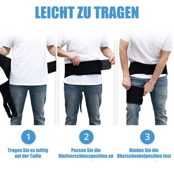 Lårbinding, unisex lårkompressionsbinding til hofter.