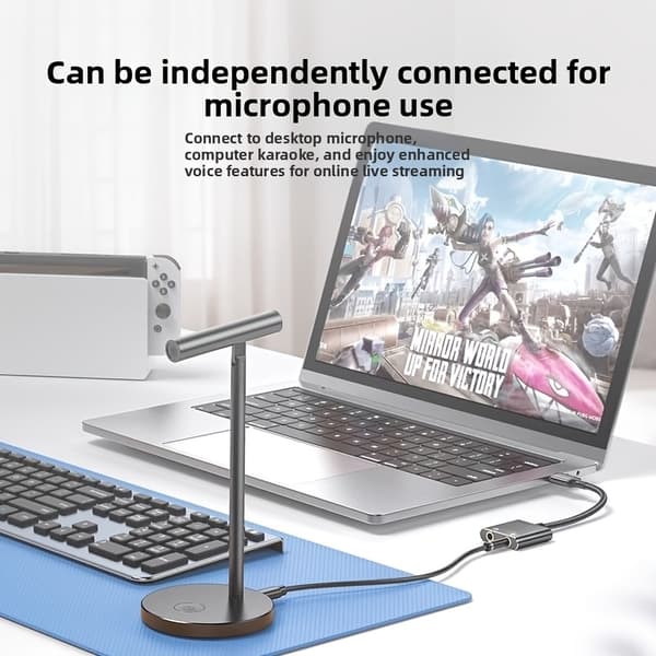 Driverfri computer notebook PS4 eksternt lydkort hovedtelefon mikrofon to-i-én USB lydkort