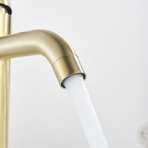Badeværelsesarmatur Vask Installation Et-grebs Rustfrit Stål Guld 16cm