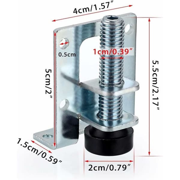 4-pack L-formade justerbara möbelnivåfötter, möbelmonteringsfäste