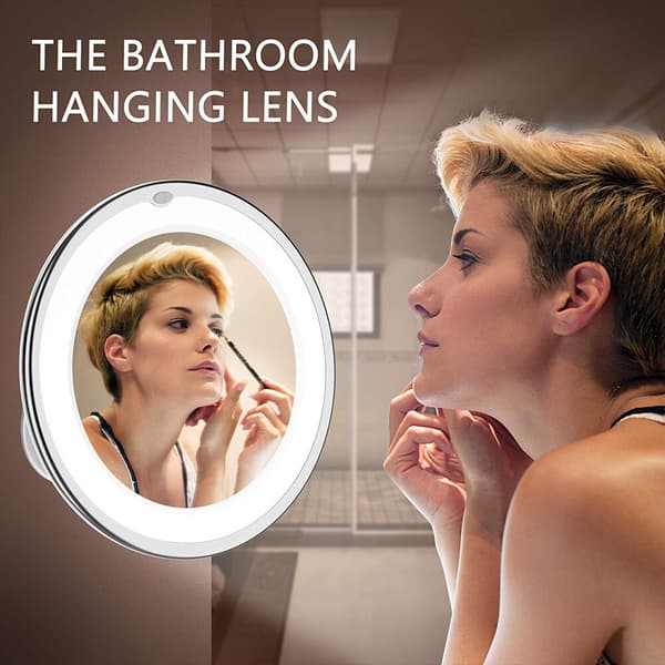 10X Forstørrende Makeupspejl LED 360° Fleksibel Rotation Kosmetik