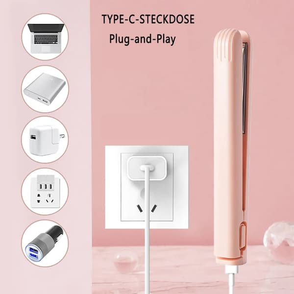2-i-1 mini locktång, USB locktång & plattång