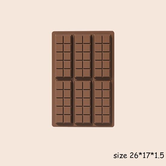 2-pak brune 26x17x1,5 cm silikone chokoladeform sæt