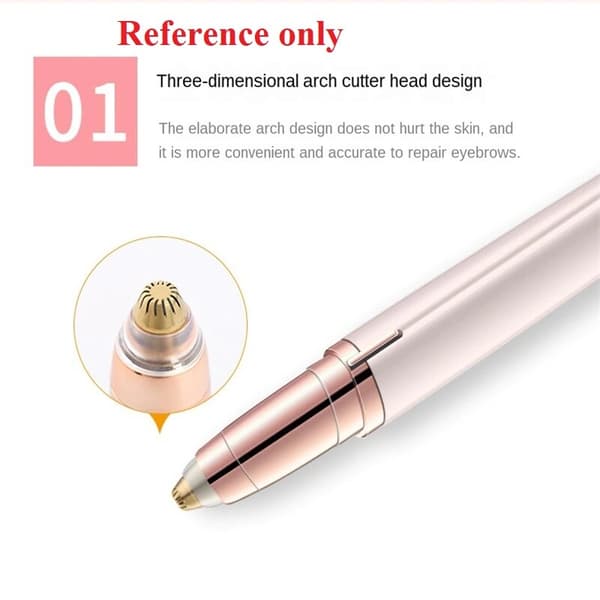Ansigthårfjerner Flawless Brows Elektrisk Øjenbrynstrimmer Epilator-Hvid