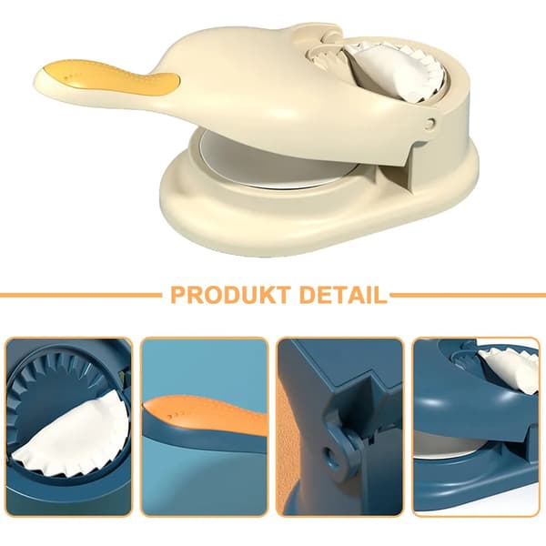2-i-1 manuell dumplingform, wontonform, dumplingmaskin, degficksform, dumplingmaskin, dumplingform, blå