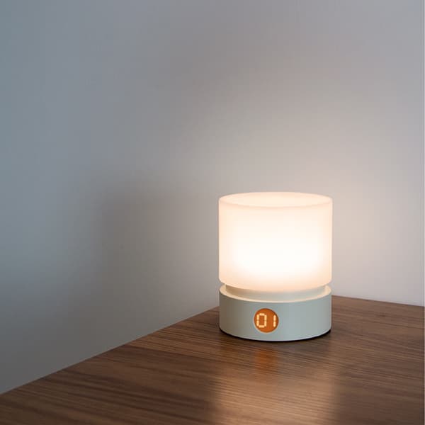 LED-natlampe til børn, dæmpbar bordlampe m/ timer & åndedrætstilstande, USB genopladelig.
