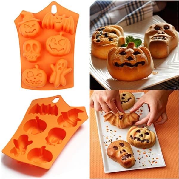 Halloween Græskar Silikoneform Spøgelseshue Kranie Isbakke Chokolade Bageform