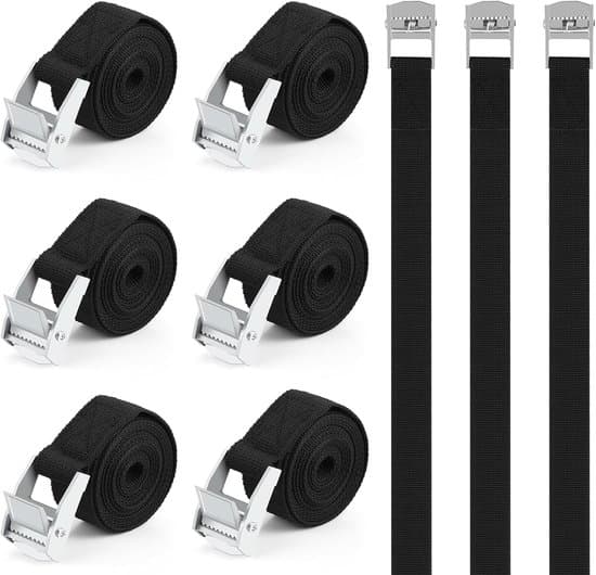 Bindestropper - 2 meter - Bindestropper - Kabelbindere - 6 stk. - Kabelbindere - Sort