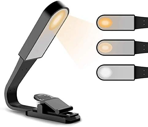 Sengelampe, USB genopladelig, med kontaktsensor, fleksibelt klipdesign.