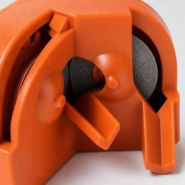 Borebitssliber, egnet til spiralbor, med borebitsholder, 10,7 cm, lavet af plast.