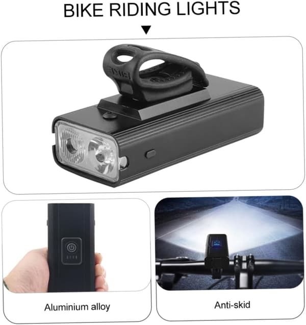 LED cykellygte, USB genopladelig, multi-mode front sikkerhedslys