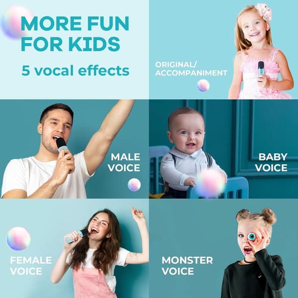 Karaokemaskin, Bluetooth-karaoke, med 2 mikrofoner