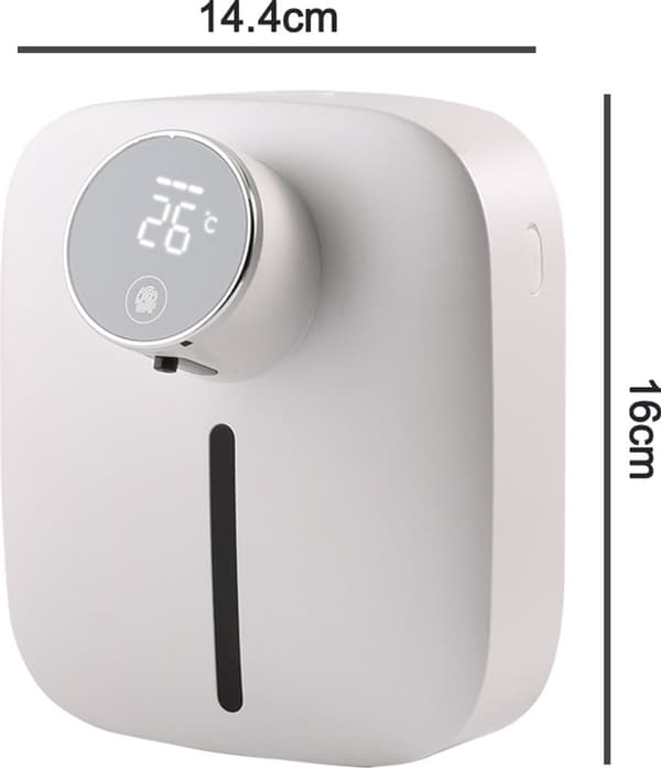 Automatisk sæbedispenser, elektrisk sæbedispenser, genopladelig berøringsfri automatisk sæbedispenser, hvid.