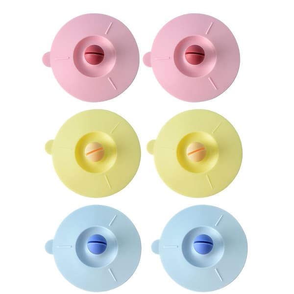 Mugglock i silikon för glas, 6-pack, halkfri dammtät